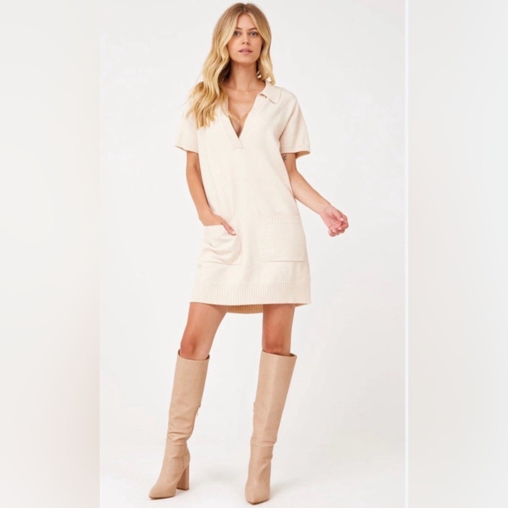 Show Me Your MuMu - Dexter Sweater Dress - Cream Knit Extra Small